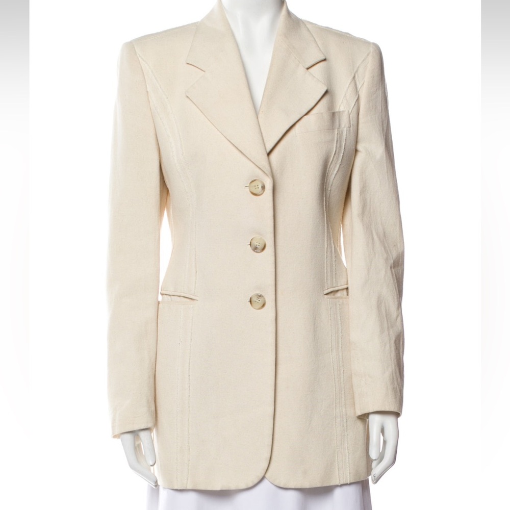 Dolce & Gabbana white oversized blazer